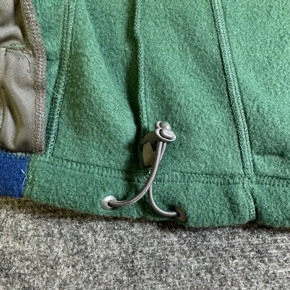 NWT LL Bean Kids Mountain Classic Fleece Hooded Jacket Colorblock Green L 14-16
